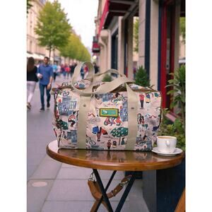 Lily Zen by Lily Bloom Large Bag City Life Beige Adjustable Strap